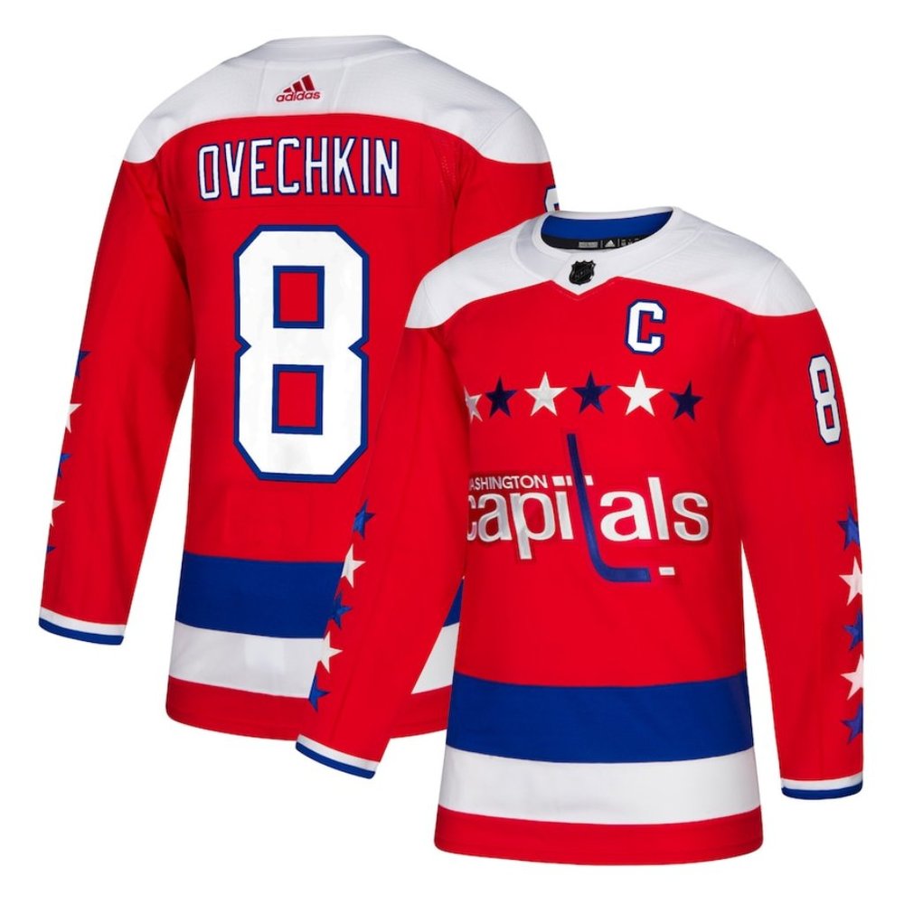 Washington Capitals Adidas authentic red alt jersey size 60 - Alexander Ovechkin
